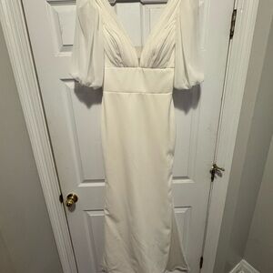 Elegant White Evening Dress